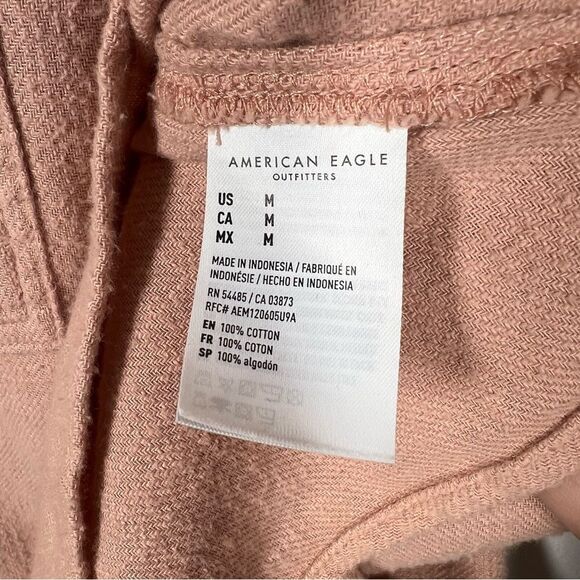 American Eagle Outfitters Women's Size Medium Mauve  Pink Shacket Shirt Jacket - Picture 5 of 7
